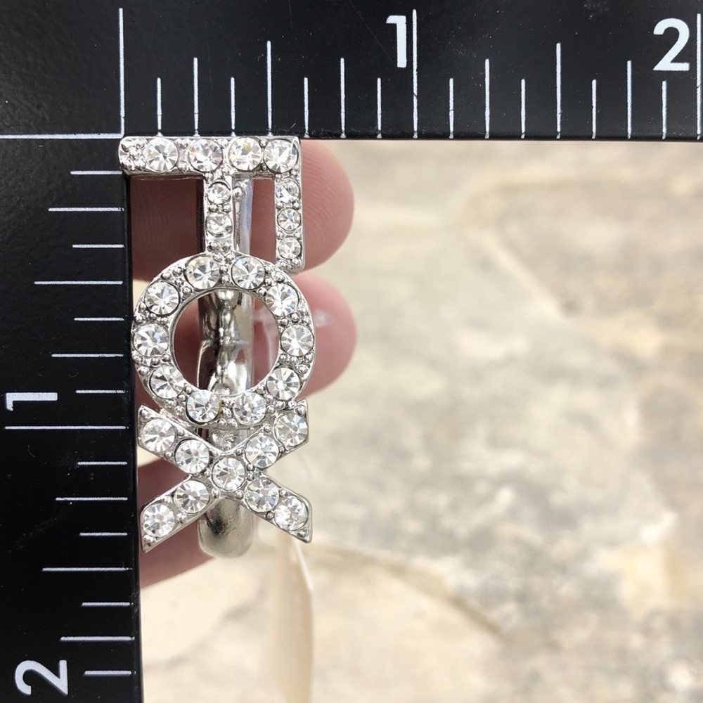 🍀 Fox 2 Finger Silver Rhinestone Ring - Picture 3 of 3